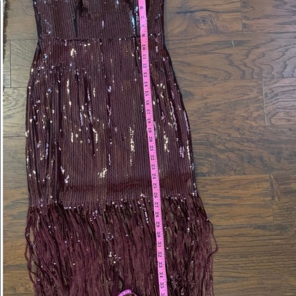 Strapless Black high low sequins dress - Picture 4 of 9